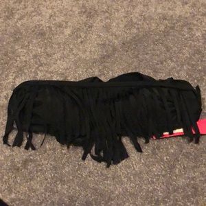 NWT Bandeau fringe swim top